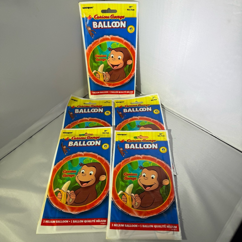 Curious George Balloon Set - Blue and Red